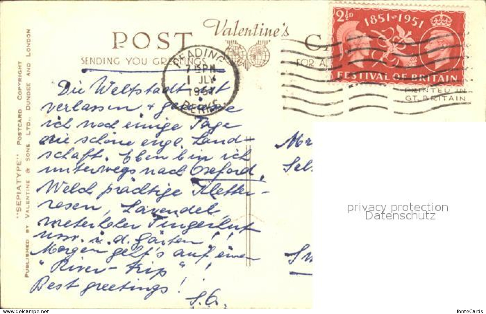 11777816 Reading Sonning Bridge Valentine's Post Card Reading - Altri & Non Classificati