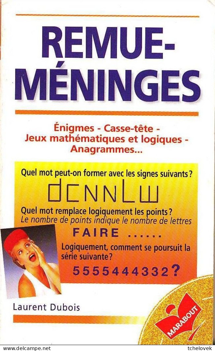 (Livres).Remue Meninges Marabout 1997 & Jeux De Lettres Et De Mots & Faites Vos Jeux & 1000 QCM & Tests Psychotechniques - Palour Games