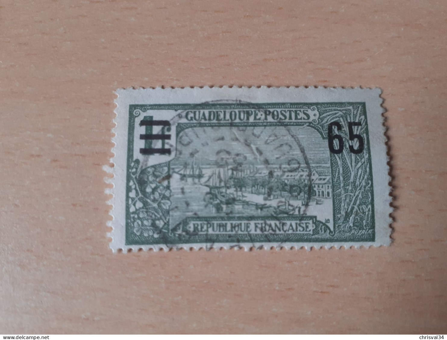 TIMBRE   GUADELOUPE       N  90     COTE  1,50   EUROS  OBLITERE - Used Stamps