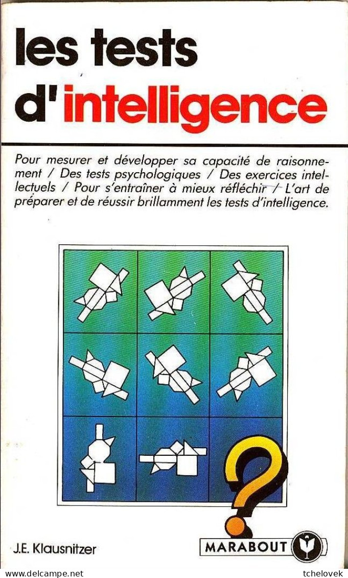 (Livres). Reussissez Les Tests D'intelligence Marabout 1995 & Test D'inteligence 1995 & 1996 & Dico Jeux - Gezelschapsspelletjes