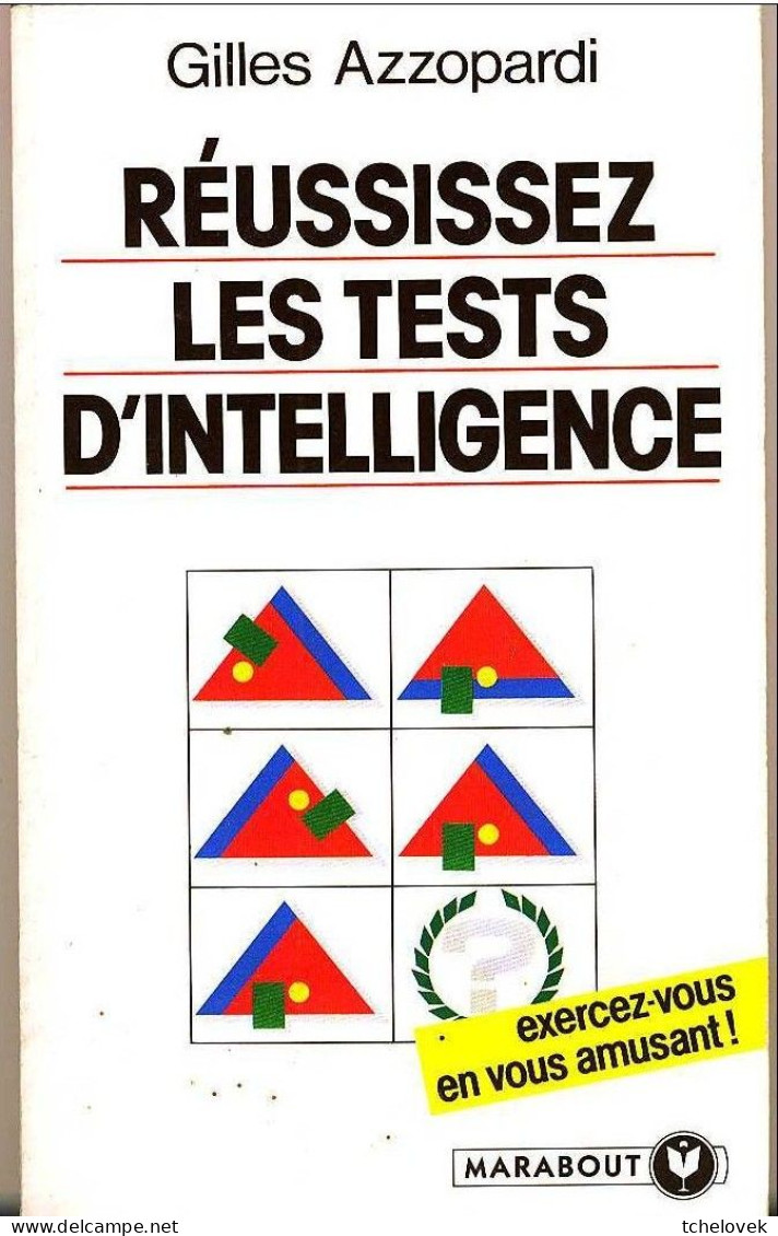 (Livres). Reussissez Les Tests D'intelligence Marabout 1995 & Test D'inteligence 1995 & 1996 & Dico Jeux - Gesellschaftsspiele