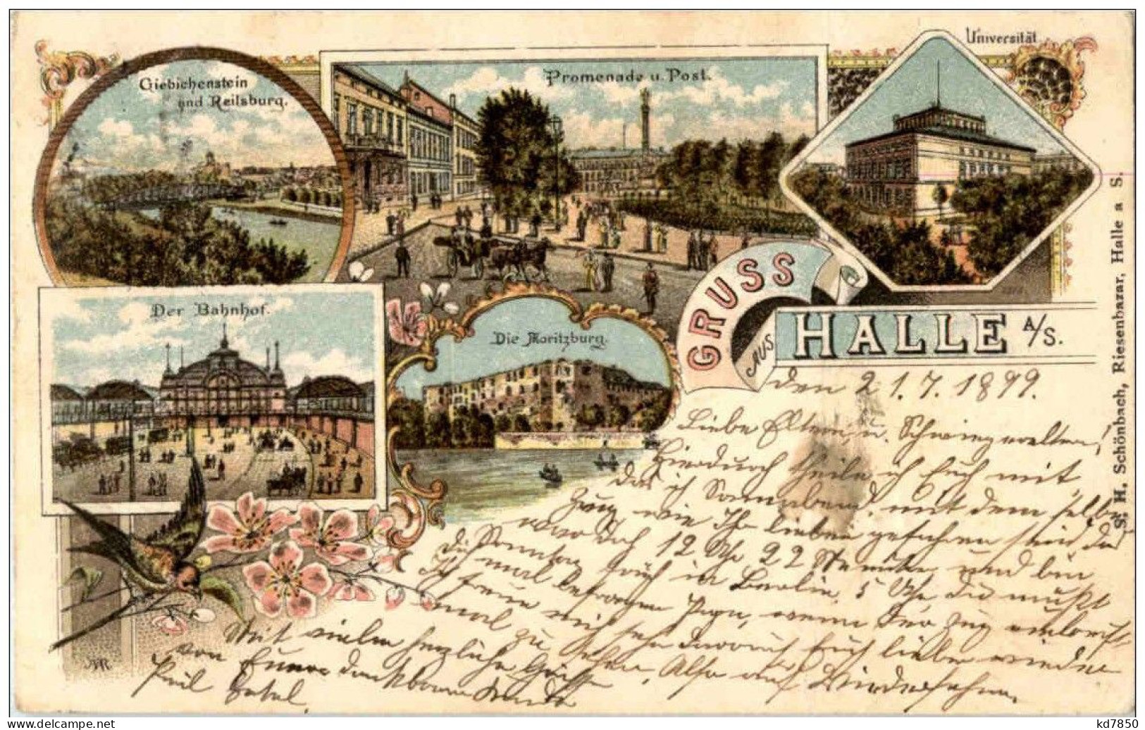 Gruss Aus Halle - Litho - Halle (Saale)