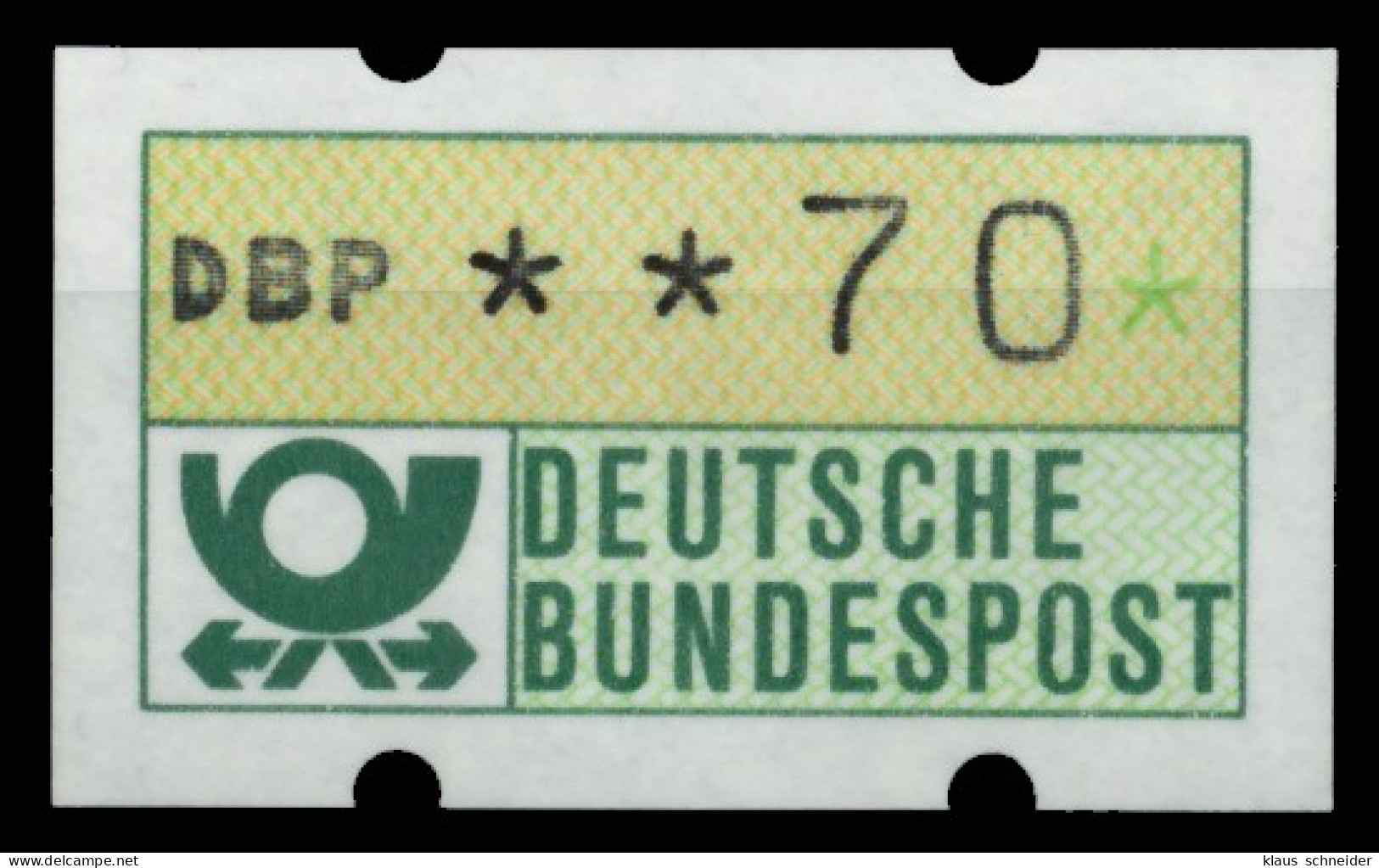 BRD ATM 1981 Nr 1-2-070 Postfrisch S2E314E - Machine Labels [ATM]