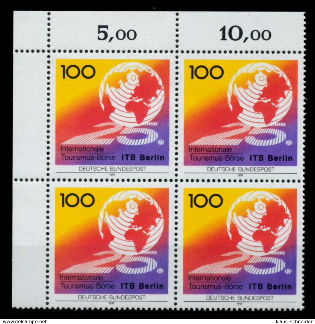 BRD 1991 Nr 1495 Postfrisch VIERERBLOCK ECKE-OLI X76CD3E - Unused Stamps