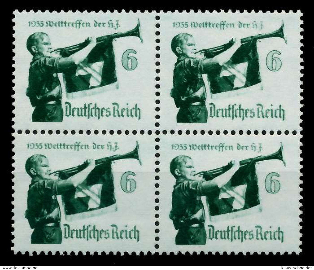 3. REICH 1935 Nr 584y Postfrisch VIERERBLOCK X77D2E6 - Neufs