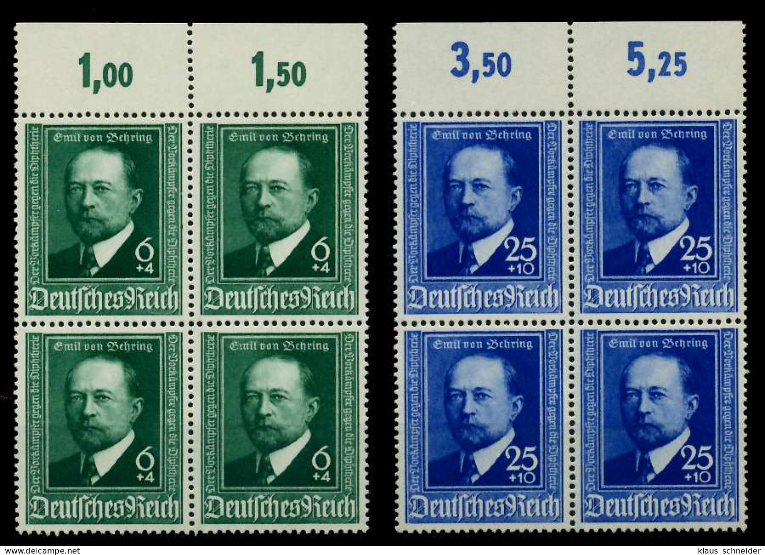 3. REICH 1940 Nr 760-761 Postfrisch VIERERBLOCK ORA X77D5D2 - Unused Stamps