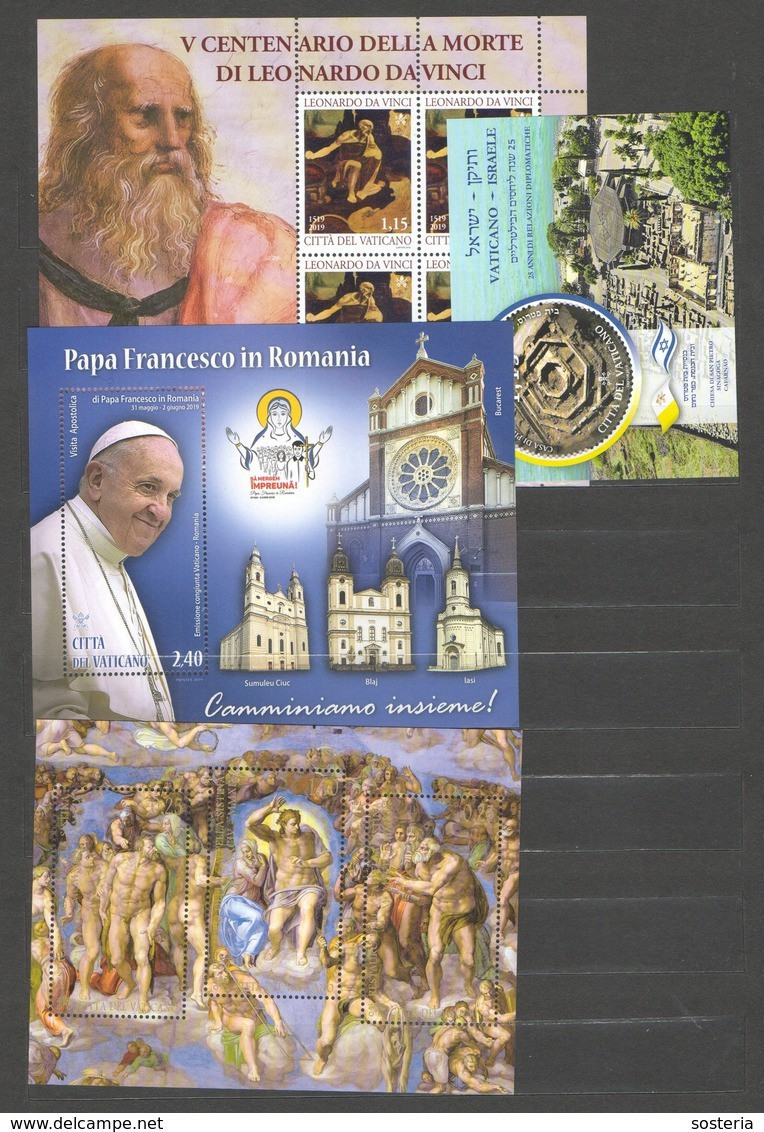 2019 - VATICANO - S70A2 - SET OF 58 STAMPS ** - Neufs