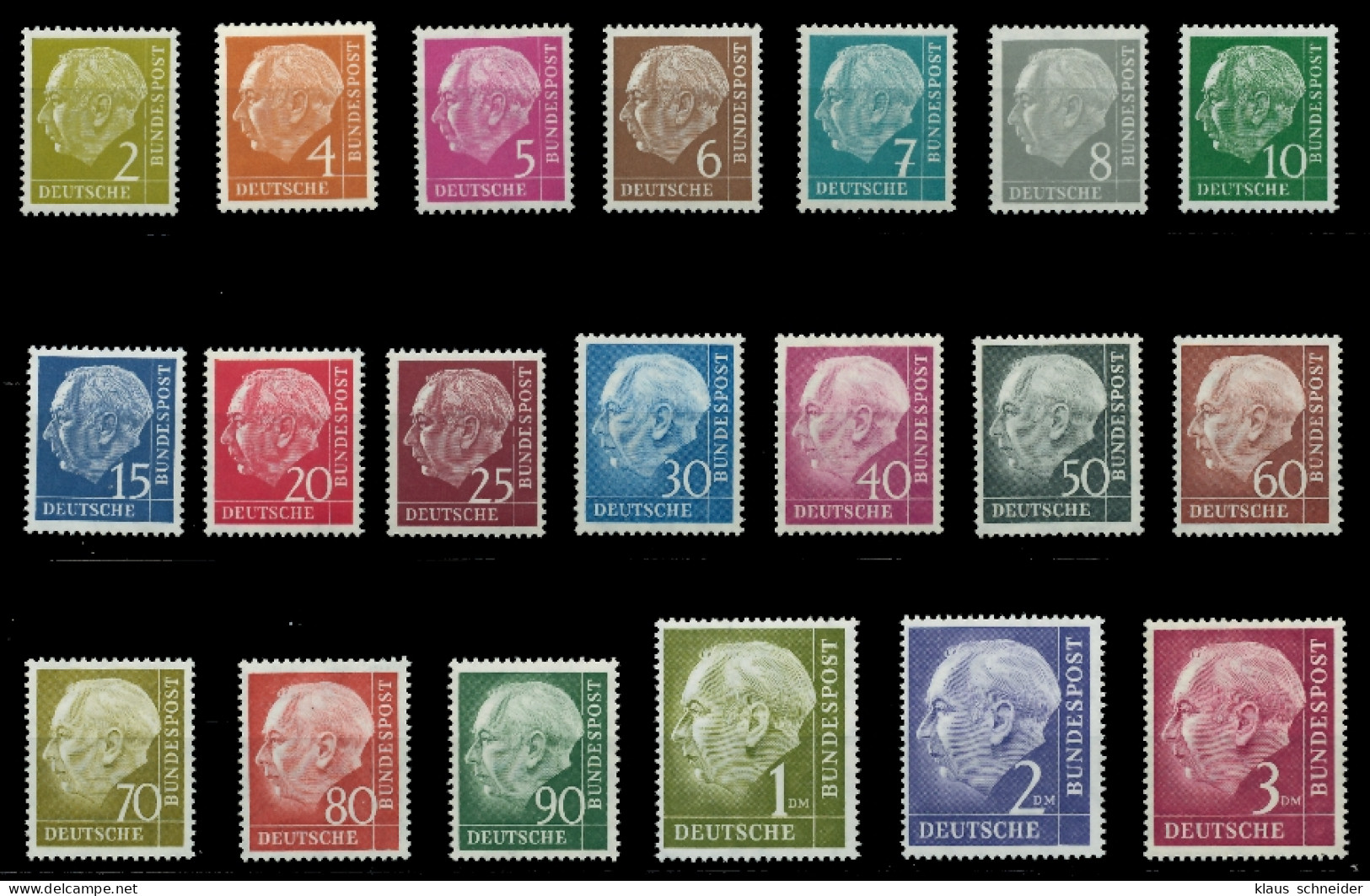 BRD DS HEUSS 1 Nr 177-196 Postfrisch Gepr. X7BA9E2 - Unused Stamps