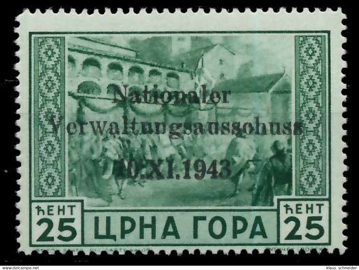 BES. 2WK MONTENEGRO Nr 10 Postfrisch X7DCCD6 - Besetzungen 1938-45