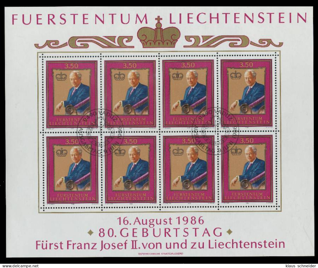 LIECHTENSTEIN 1986 Nr 903KB Gestempelt KLEINBG X7DF7BE - Usati