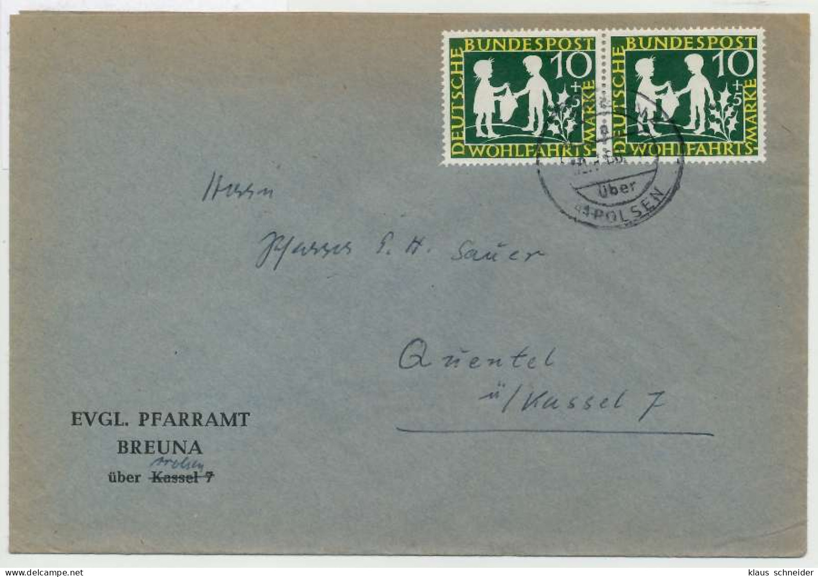 BRD 1959 Nr 323 BRIEF MEF X7E6682 - Cartas & Documentos