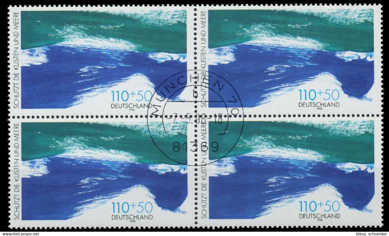 BRD 1998 Nr 1989 Zentrisch Gestempelt VIERERBLOCK X7EB0EA - Used Stamps
