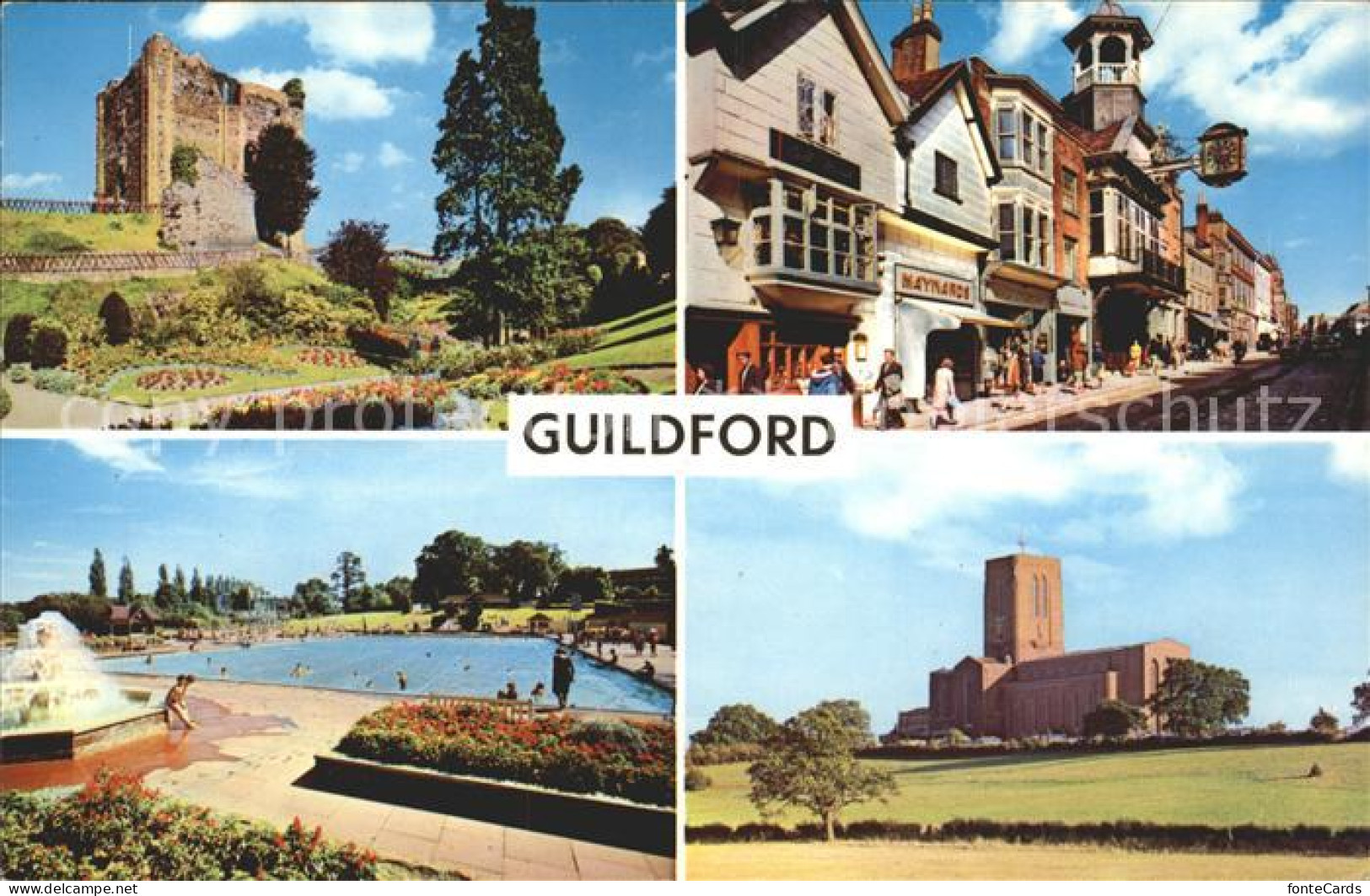 11777687 Guildford Castle High Street The Lido Swimming Pool Cathedral Guildford - Surrey