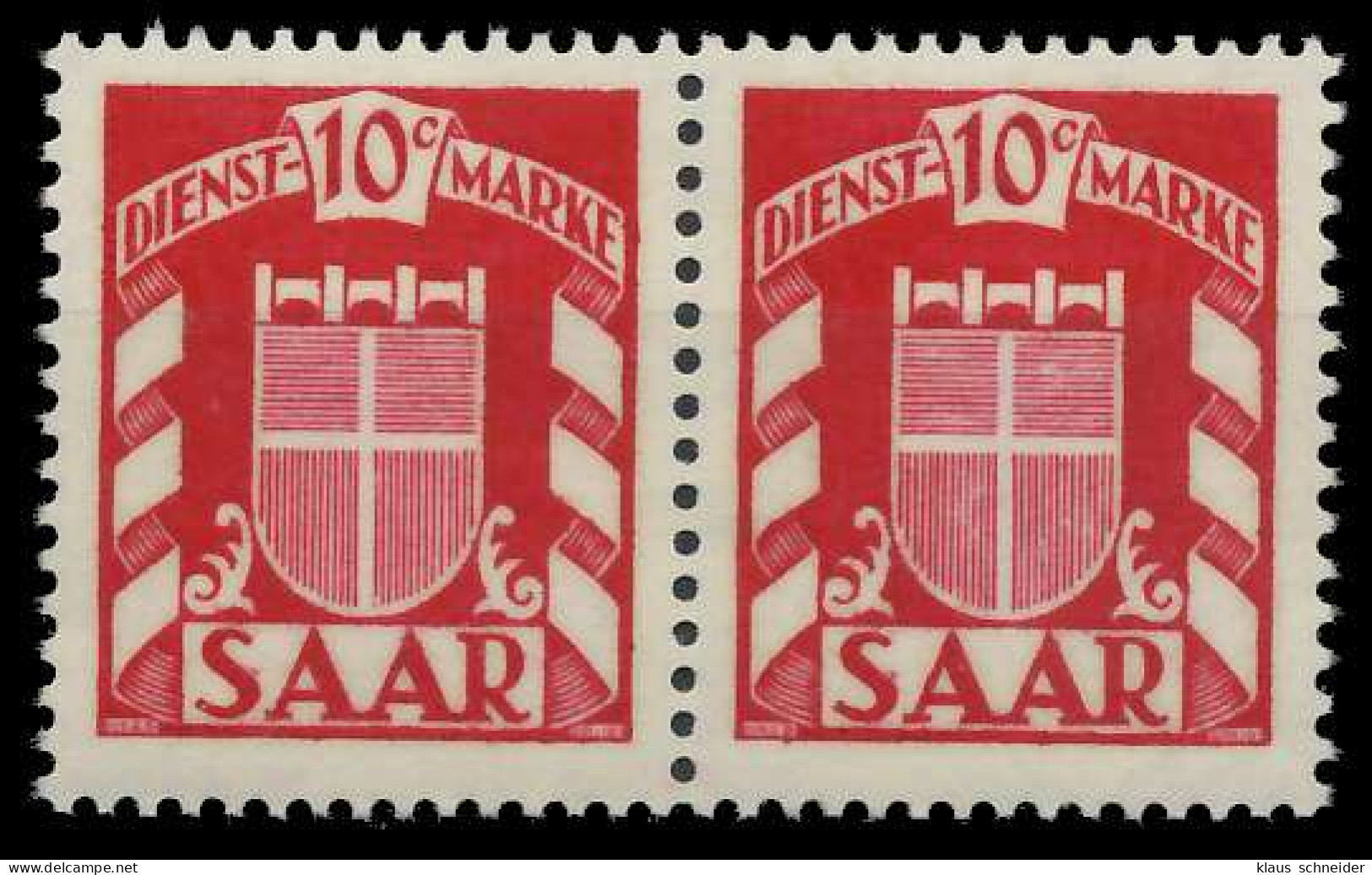 SAAR DIENSTMARKEN Nr 33 Postfrisch WAAGR PAAR X809AA6 - Unused Stamps