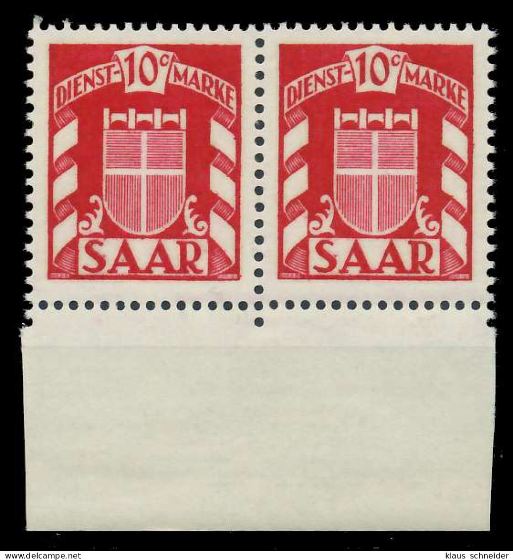 SAAR DIENSTMARKEN Nr 33 Postfrisch WAAGR PAAR URA X809AAA - Unused Stamps