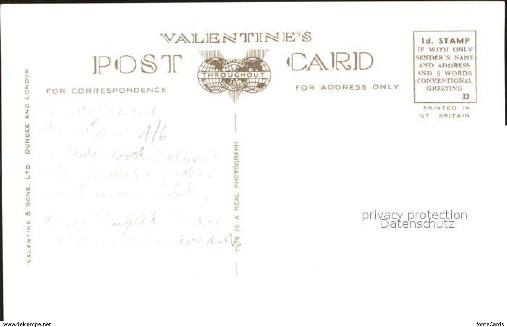 11777679 Edzell Dalhousie Arch Valentine's Post Card Angus - Autres & Non Classés