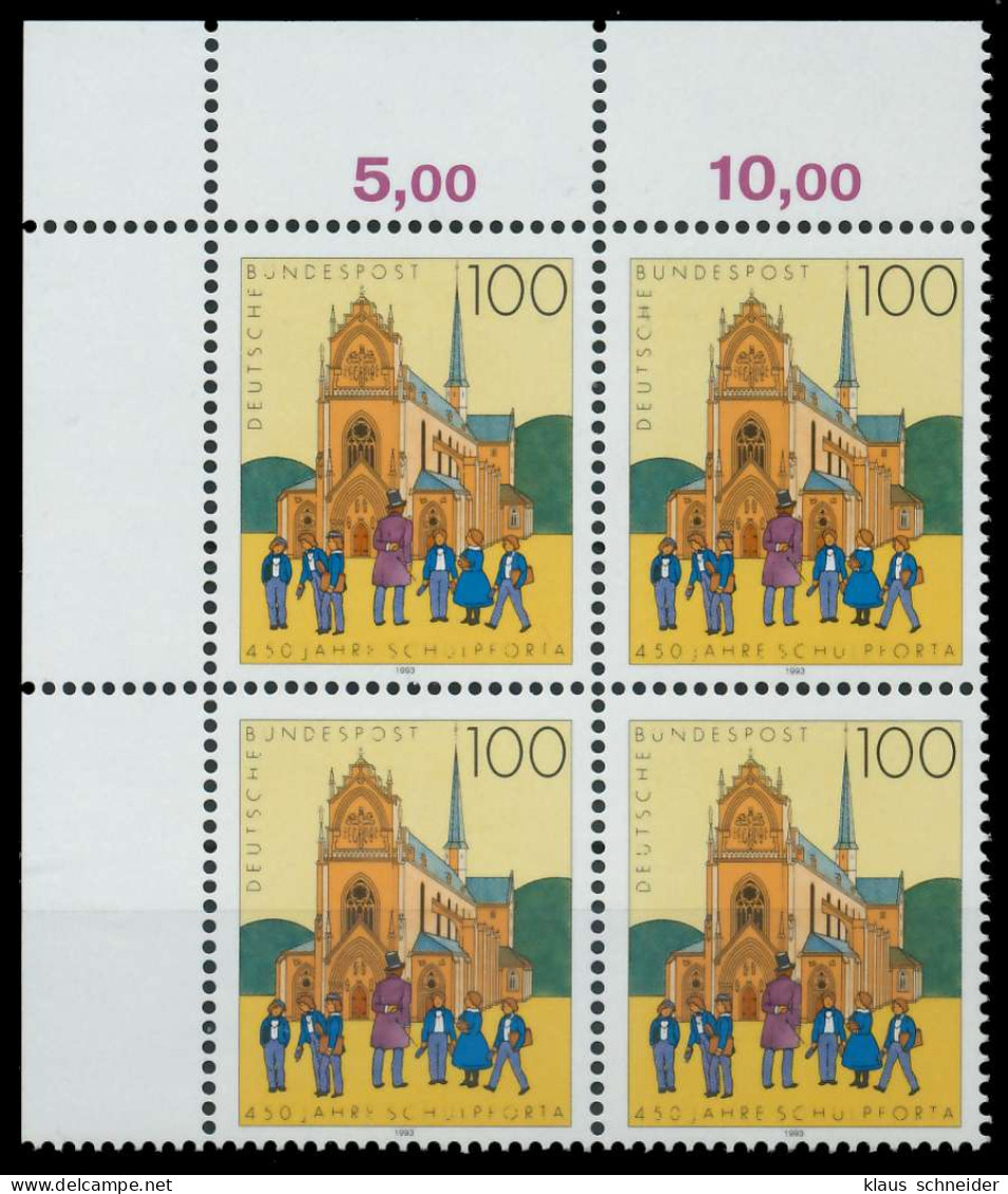 BRD 1993 Nr 1675 Postfrisch VIERERBLOCK ECKE-OLI X86362E - Unused Stamps
