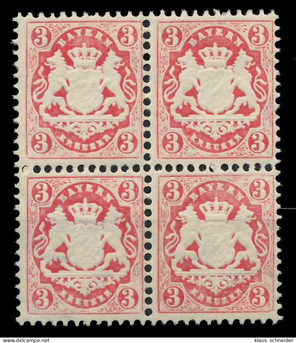 BAYERN WAPPEN-AUSGABE 1875 Nr 33 Postfrisch VIERERBLOCK X86F3F6 - Mint