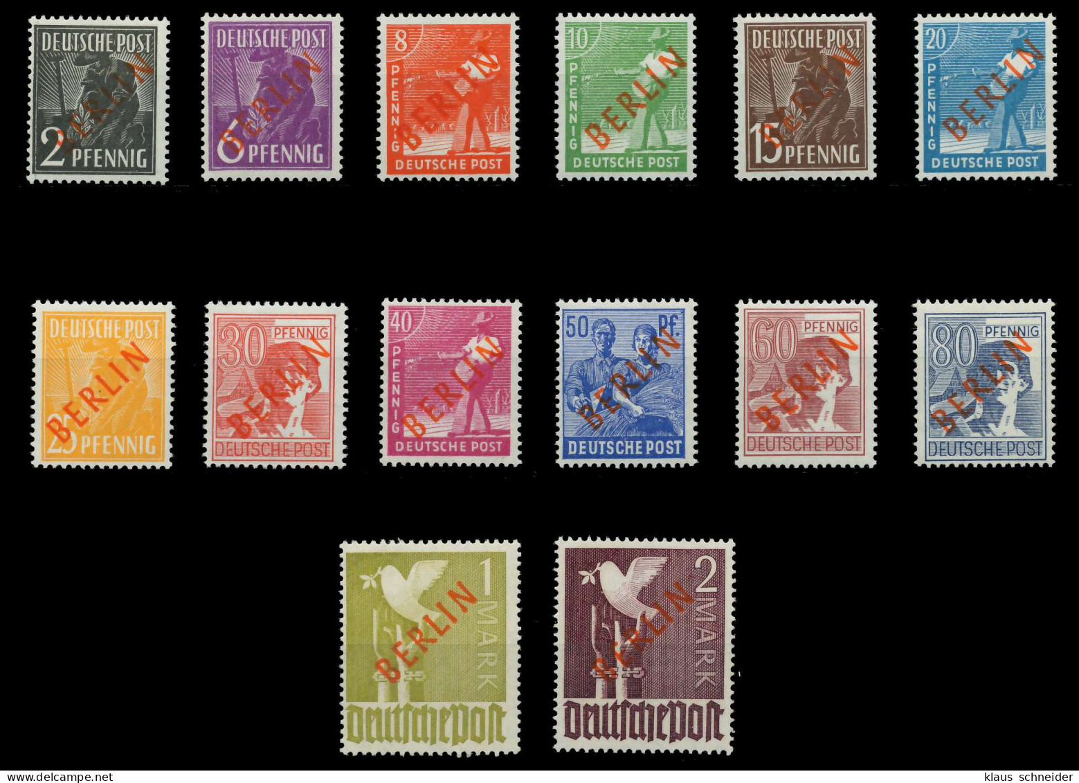 BERLIN 1949 Nr 21-34 Postfrisch ATTEST X875E92 - Neufs