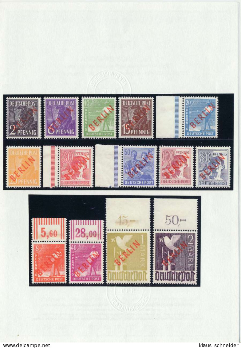 BERLIN 1949 Nr 21-34 Postfrisch ATTEST X875E92 - Neufs