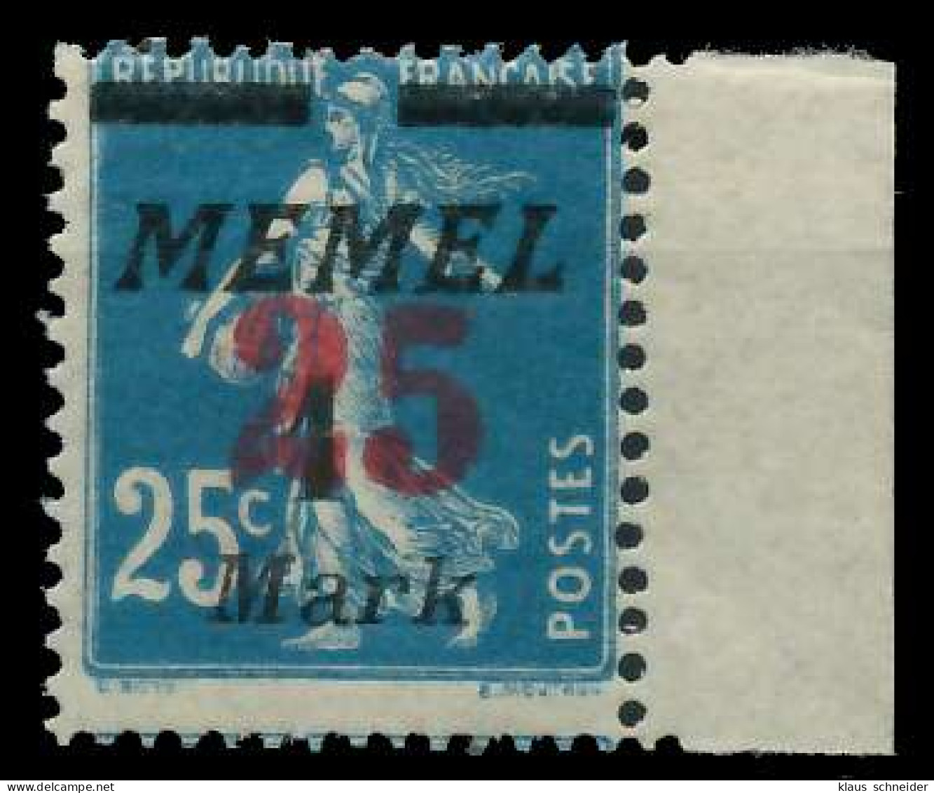 MEMEL 1923 Nr 122 Postfrisch X8877A6 - Memel (Klaipeda) 1923