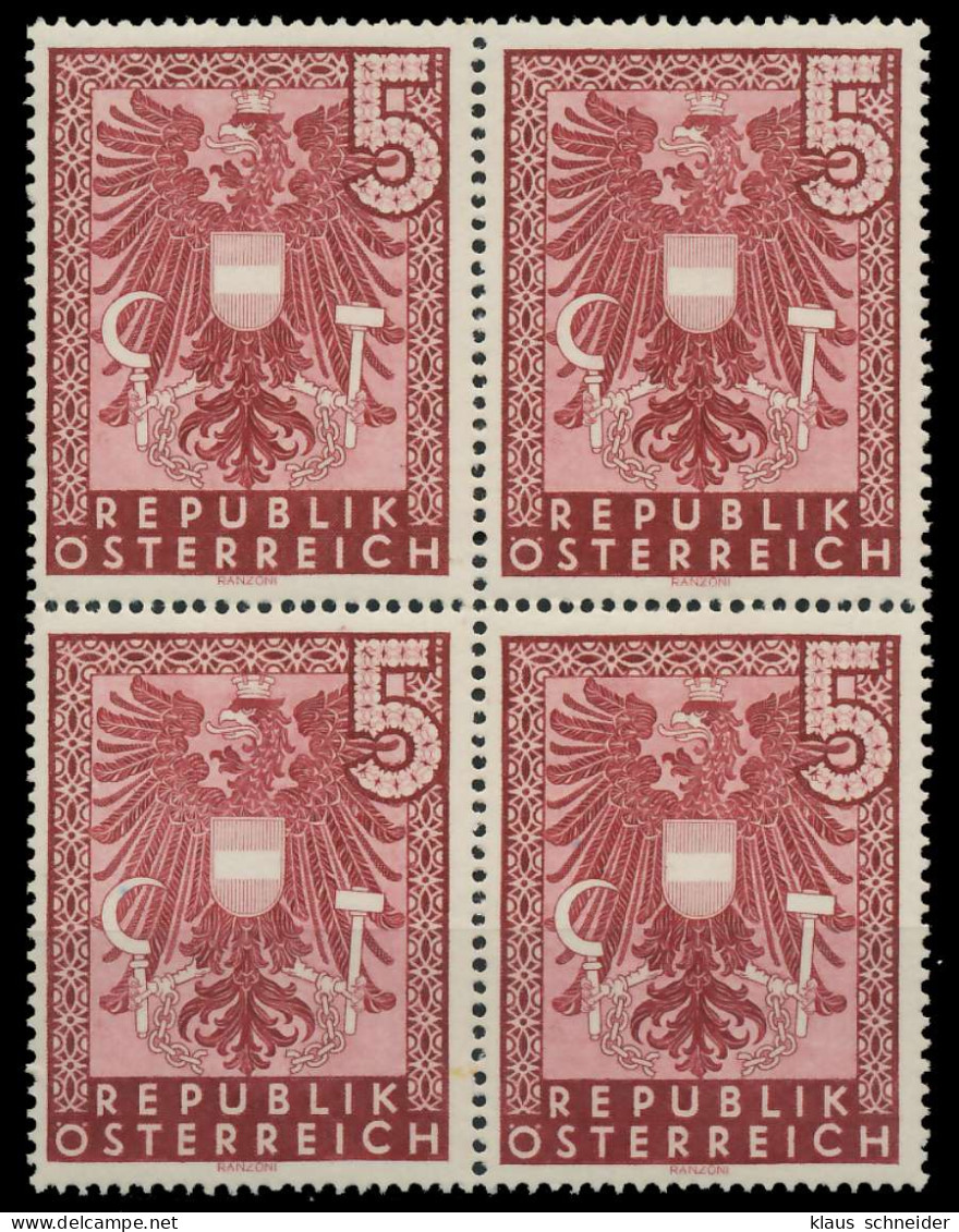 ÖSTERREICH 1945 Nr 719 Postfrisch VIERERBLOCK X8A19EE - Unused Stamps