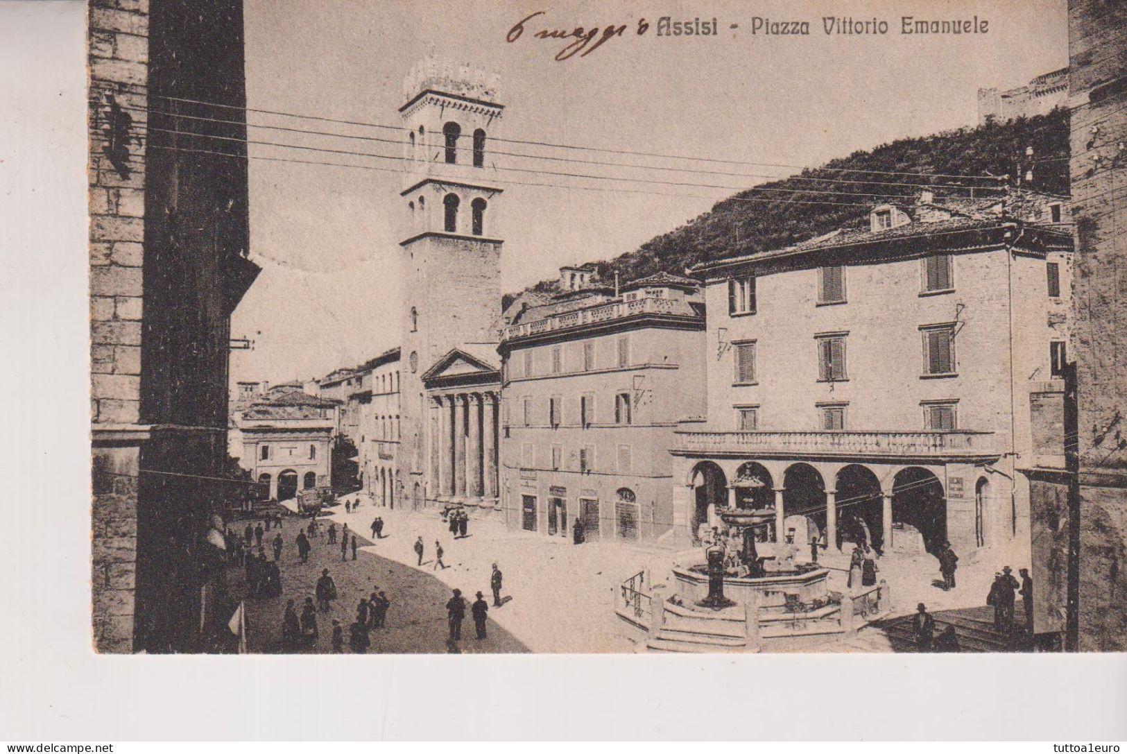 ASSISI  PERUGIA  PIAZZA VITTORIO EMANUELE  VG  1927 - Perugia