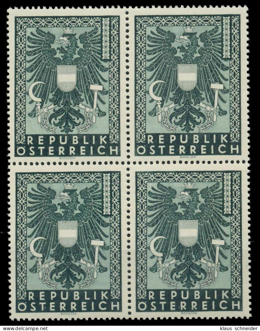 ÖSTERREICH 1945 Nr 716 Postfrisch VIERERBLOCK X8A1A46 - Ungebraucht