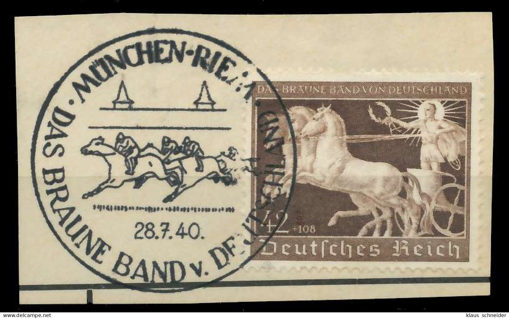 DEUTSCHES REICH 1940 Nr 747 Zentrisch Gestempelt Briefstück X8B0192 - Used Stamps