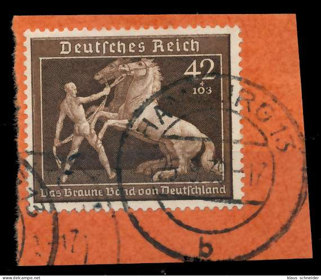 DEUTSCHES REICH 1939 Nr 699 Zentrisch Gestempelt Briefstück X8B0196 - Usados
