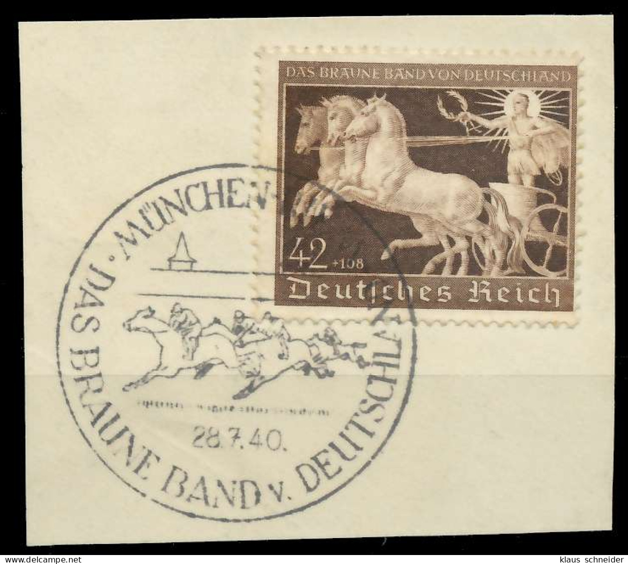 DEUTSCHES REICH 1940 Nr 747 Zentrisch Gestempelt Briefstück X8B019A - Usados
