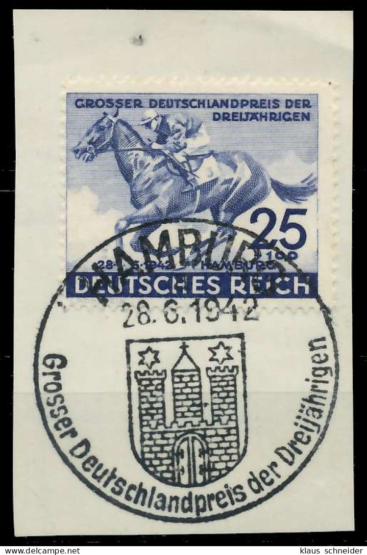 DEUTSCHES REICH 1942 Nr 814 Zentrisch Gestempelt Briefstück X8B024A - Usados