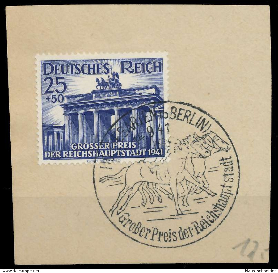 DEUTSCHES REICH 1941 Nr 803 Zentrisch Gestempelt Briefstück X8B029A - Gebruikt