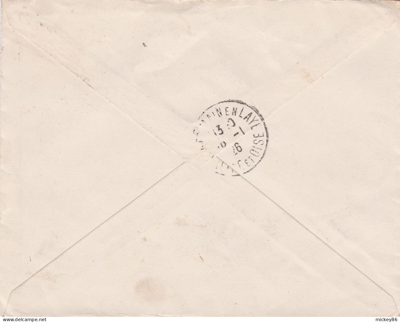 1926--lettre Destinée à St Germain En Laye, Type Semeuse,cachet Convoyeur"TOULOUSE à NARBONNE" Du  15-1-26 - 1921-1960: Modern Period