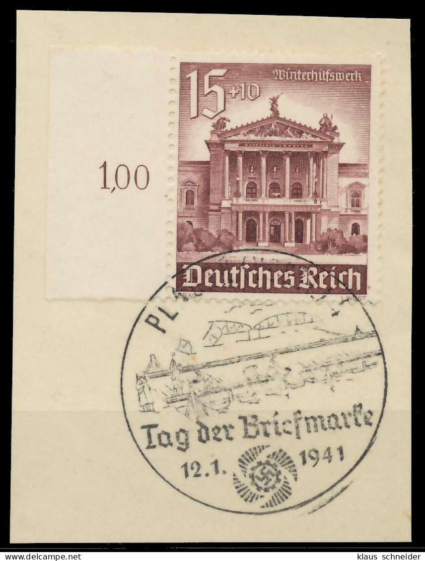 DEUTSCHES REICH 1940 Nr 758 Zentrisch Gestempelt Briefstück X8B03BE - Gebruikt