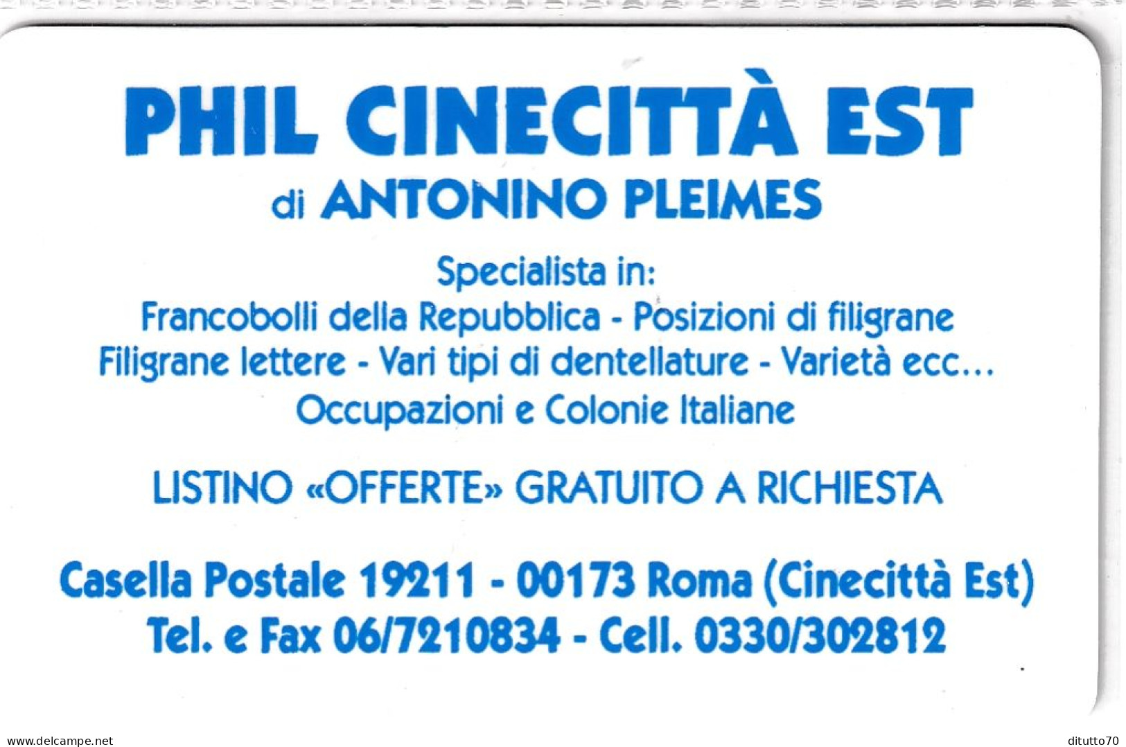 Calendarietto - Phil Cinecittà Est - Roma - Anno 1998 - Klein Formaat: 1991-00