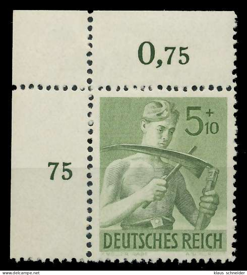 DEUTSCHES REICH 1943 Nr 851 Postfrisch ECKE-OLI X8B0542 - Neufs