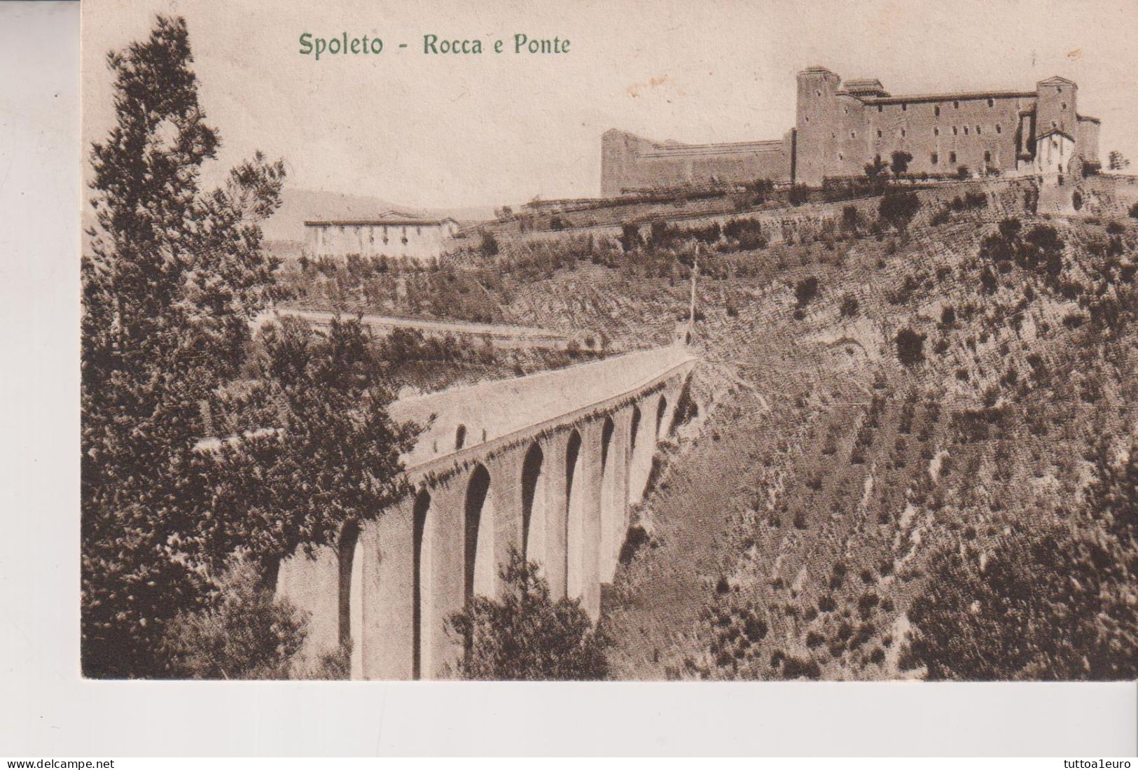 SPOLETO  PERUGIA   ROCCA E PONTE   VG  1929 - Perugia