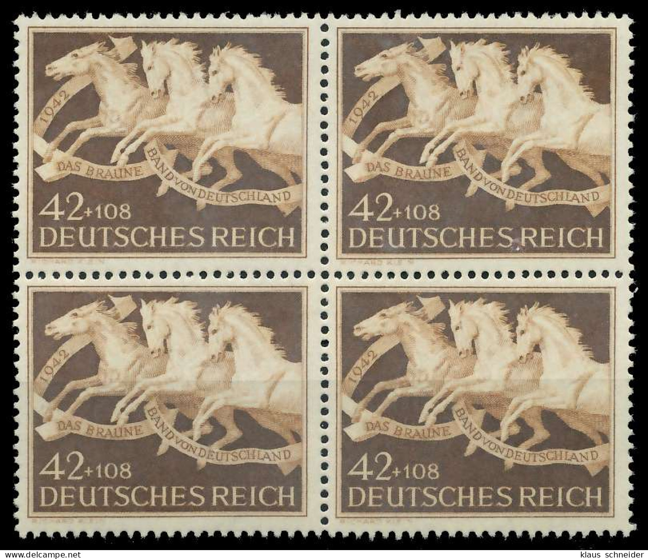DEUTSCHES REICH 1942 Nr 815 Postfrisch VIERERBLOCK X8B50B6 - Ongebruikt