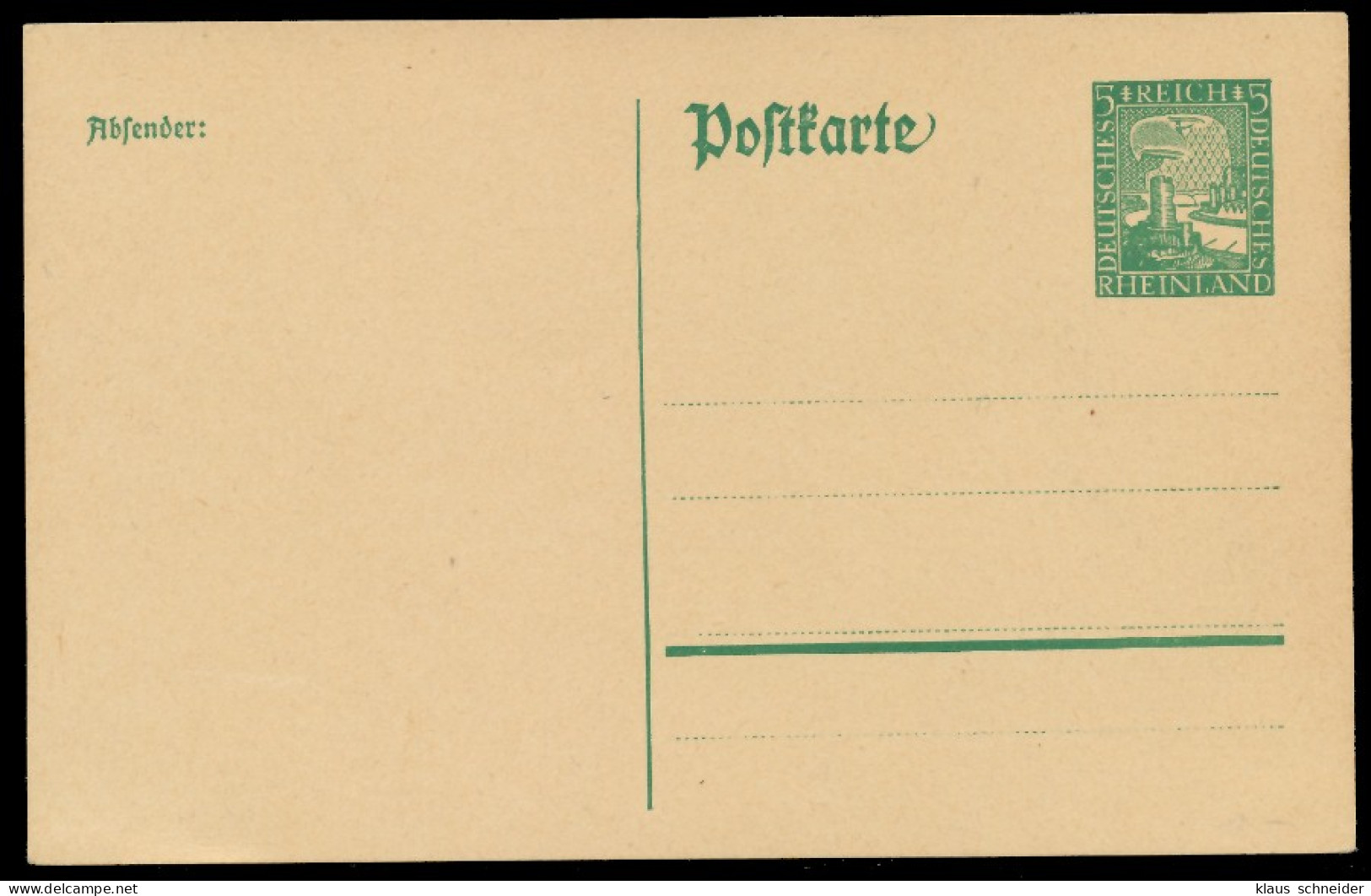 DEUTSCHES REICH Nr P204I UNGEBRAUCHT POSTKARTE S902DDE - Autres & Non Classés