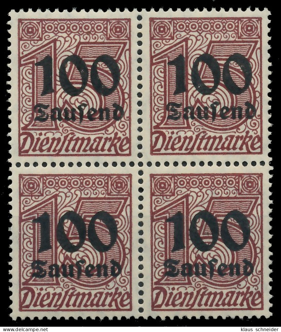 DEUTSCHES REICH DIENSTMARKEN 1923 Nr 92 Postfrisch VIER X8CCA3E - Dienstmarken