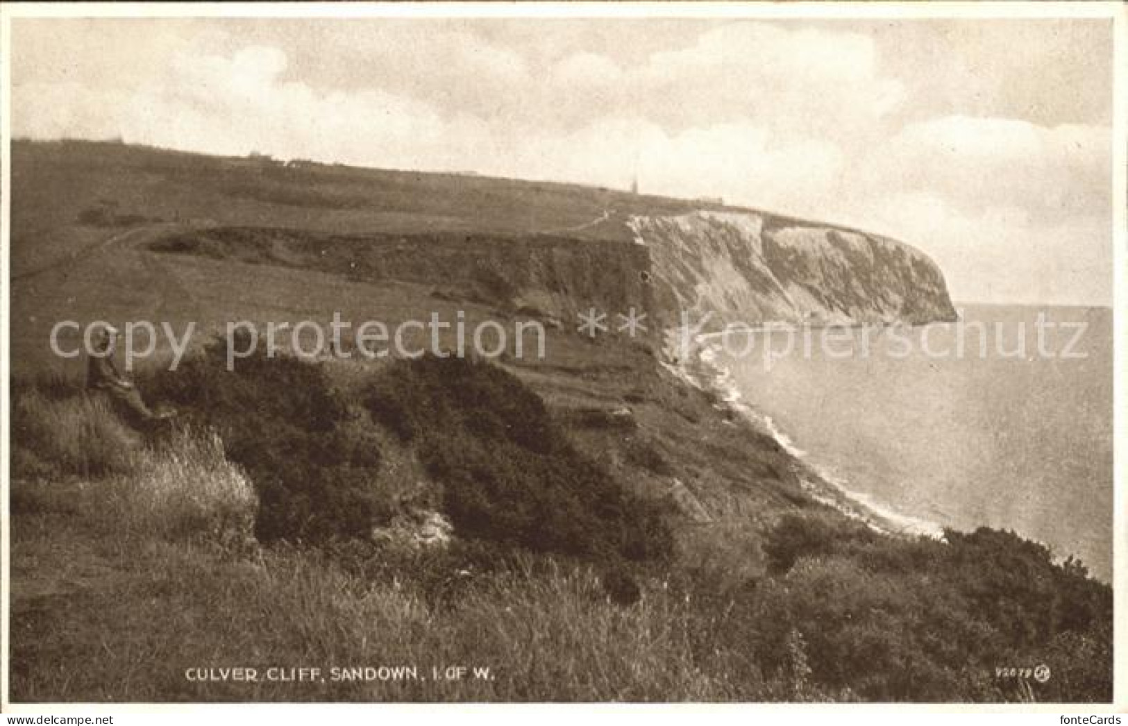 11777538 Sandown Isle Of Wight Culver Cliff Valentine's Post Card Isle Of Wight - Other & Unclassified