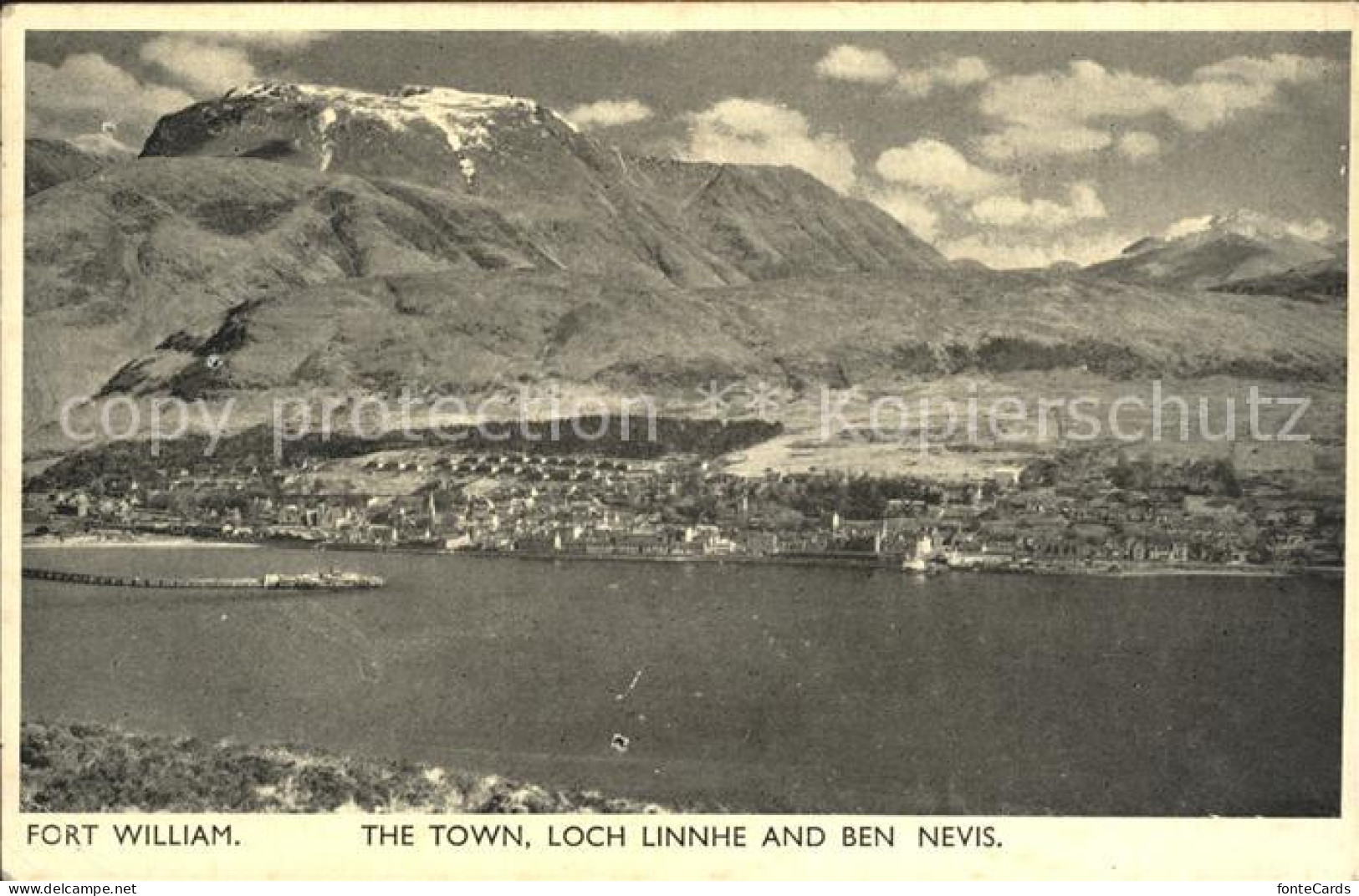 11777529 Fort William Lochaber Panorama Town Loch Linnhe And Ben Nevis Mountain  - Other & Unclassified