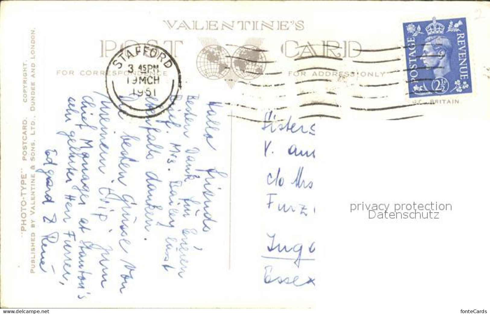 11777521 Stafford Isaak Walton Walk River Valentine's Post Card Stafford - Andere & Zonder Classificatie