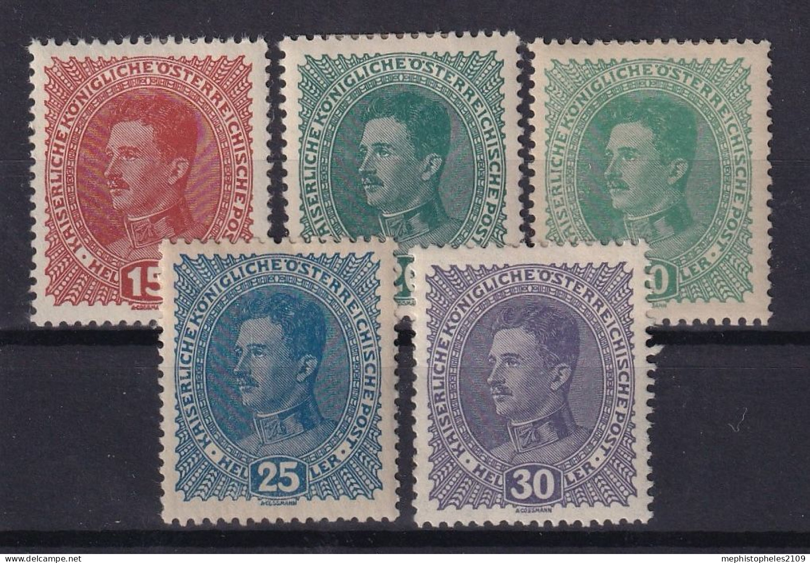 AUSTRIA 1917 - MLH - ANK 221-224 - Unused Stamps