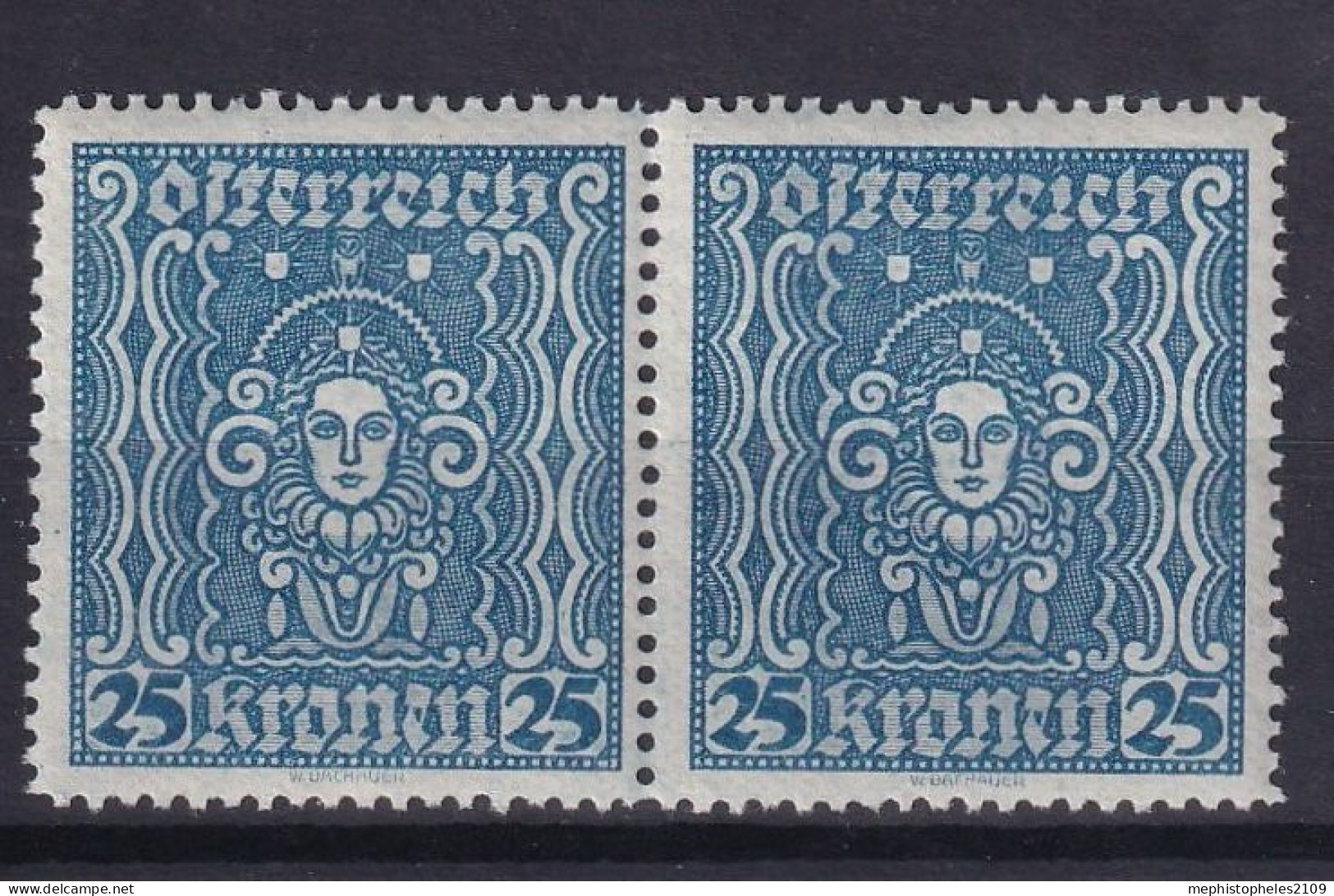 AUSTRIA 1922/24 - MNH - ANK 399a II - Pair! - Unused Stamps