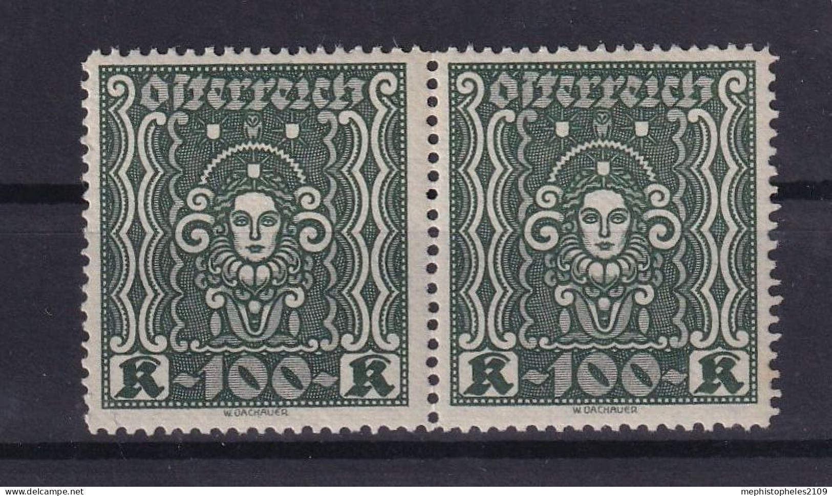 AUSTRIA 1922/24 - MNH - ANK 401a II - Pair! - Unused Stamps