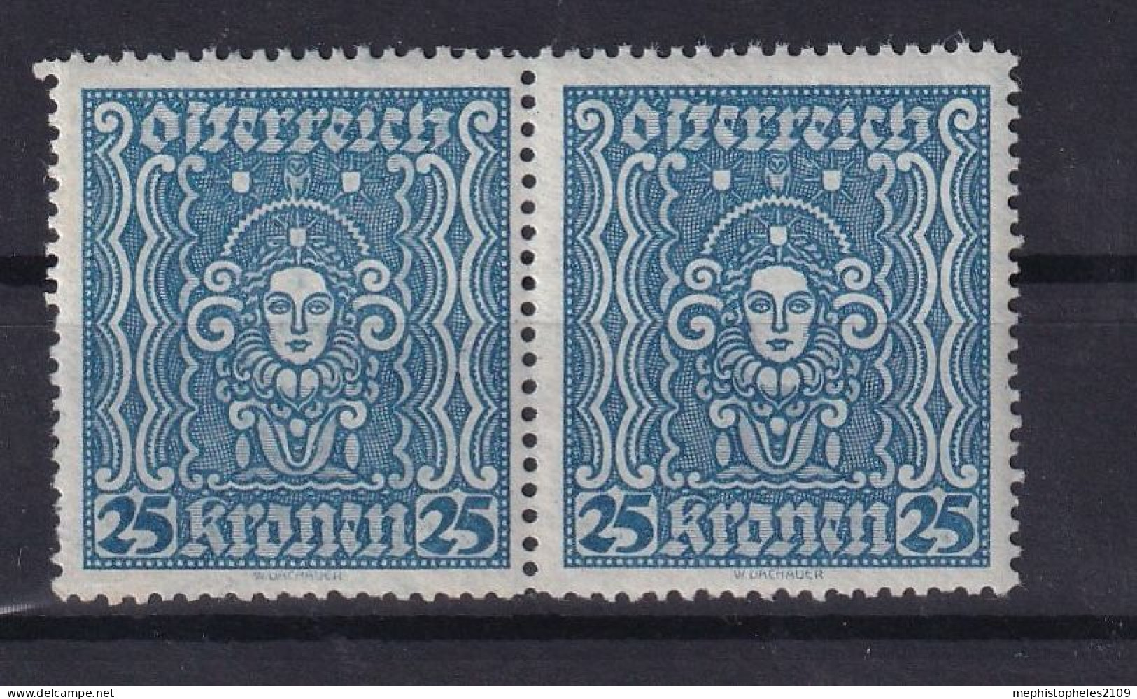 AUSTRIA 1922/24 - MNH - ANK 401a II - Pair! - Unused Stamps