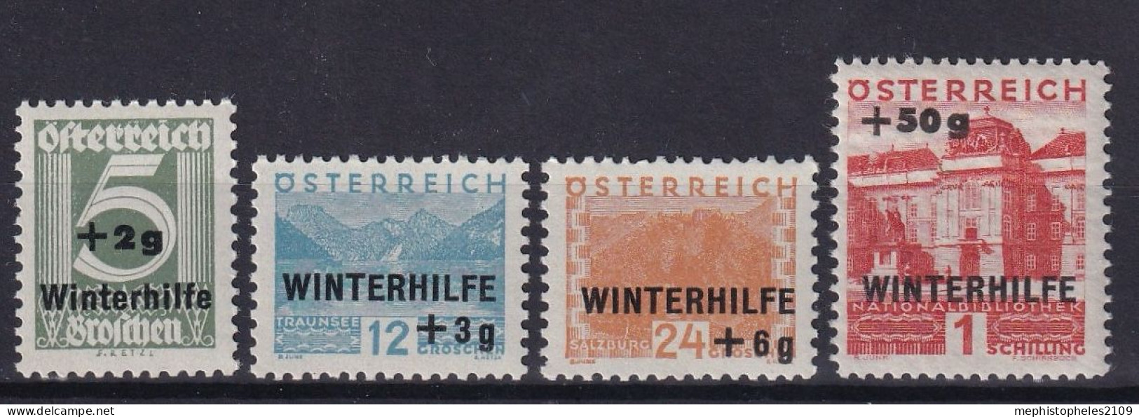 AUSTRIA 1933 - MNH - ANK 563-566 - Winterhilfe - Neufs