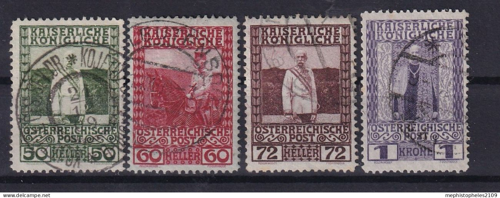 AUSTRIA 1908 - Canceled - ANK 150-153 - Used Stamps
